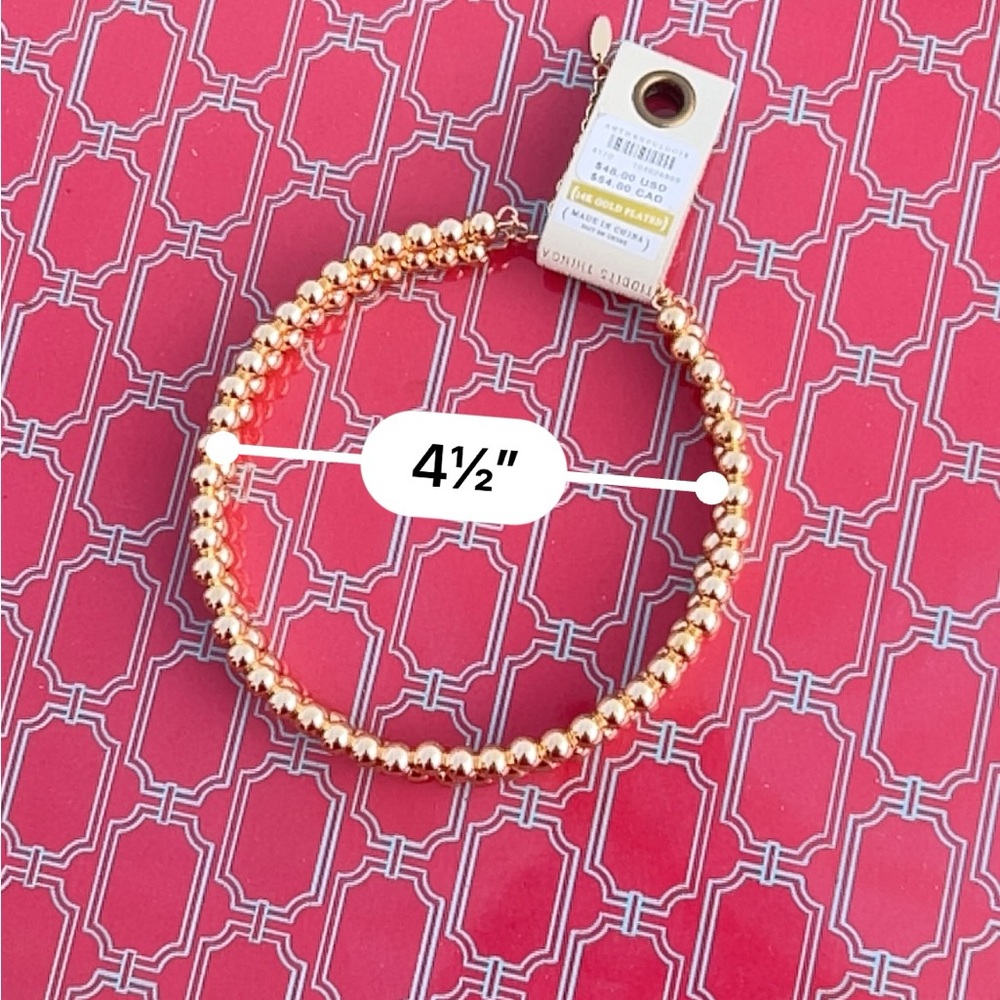 Anthropologie Gold Beaded Necklace - Picture 2 of 11